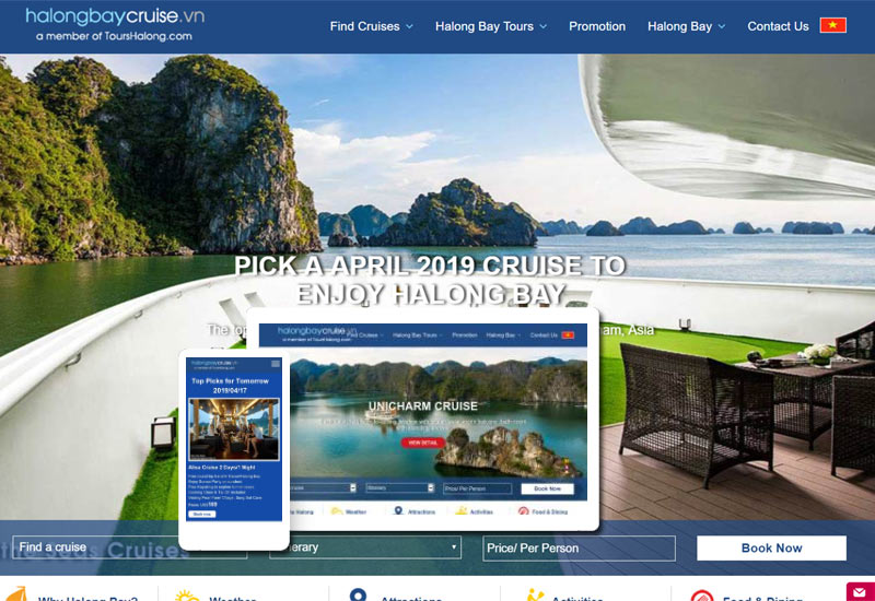 Halong bay cruise website